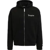 Dropsize Sudadera con cremallera negro / blanco