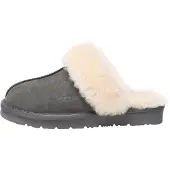 EVER AU Zapatillas de casa 'Raven' gris oscuro / blanco