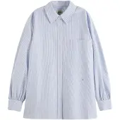 Scotch & Soda Core Girlfriend Oxford Stripes Shirt White/pastel Talla: 36 | Manga Larga Outlet | Mujer | Blanco