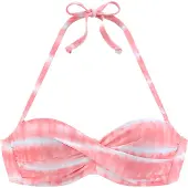 s.Oliver Top de bikini rosa moteado / blanco