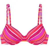 s.Oliver Top de bikini rosa / frambuesa / rosa neón / blanco