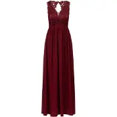 Kraimod Vestido de noche burdeos