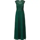 Kraimod Vestido de noche verde oscuro