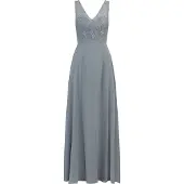 Kraimod Vestido de noche azul ahumado