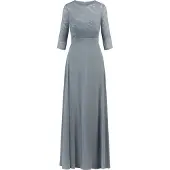 Kraimod Vestido de noche azul ahumado