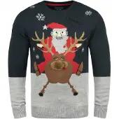 Blend Jersey 'Rudolph' azul oscuro / gris / rojo / blanco