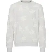 Blend Sudadera gris moteado / blanco