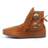 Minnetonka Botas de tobillo 'Two Button' cognac