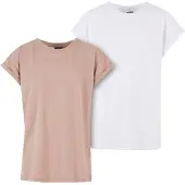 Urban Classics Camiseta 'Extended' beige / blanco
