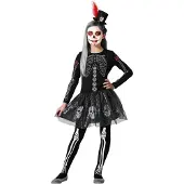 Atosa Disfraz De Niña Skeleton Skirt