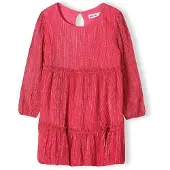 MINOTI Vestido navy / magenta / blanco