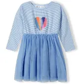 MINOTI Vestido azul oscuro / azul oscuro / lila / naranja / blanco