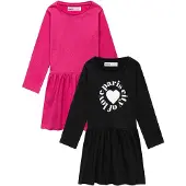 MINOTI Vestido rosa / negro / blanco