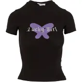 FELICIOUS Camiseta lavanda / negro