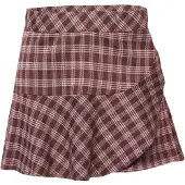 KOROSHI Falda rojo oscuro / negro / blanco