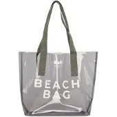 Bagmori Bolsa de playa gris / blanco