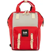 Bagmori Bolsa para pañales beige / rojo / negro