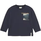 En fant Camiseta azul oscuro / marrón / petróleo
