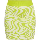 Swirly Falda verde / blanco lana