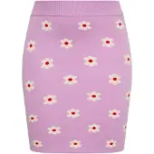 Swirly Falda orquidea / rojo cereza / blanco