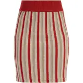 Faina Falda beige / rojo