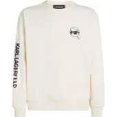 Karl Lagerfeld Sudadera 'Ikon' crema / negro
