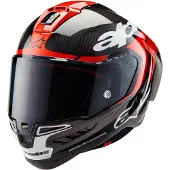 Alpinestars Elemento S-R10 Casco Integral Carbono/Rojo XS unisex negro