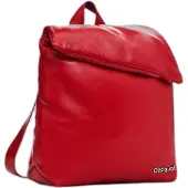 Desigual , Mochila 100% piel acolchada mediana, Sheep Leather, Rojo, U