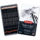 Derwent Lápiz De Grafito Metallic Box 9b-h 12 Unidades