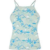 Just rhyse Top 'Waikiki' azul / verde / blanco