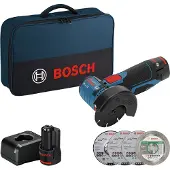 Bosch Amoladora Angular GWS 12V-76 (2 x 2,0 Ah + GAL12V-20 + Discos + Bolsa)