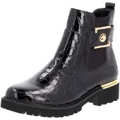 Remonte Botas de tobillo 'Bahamalack Stiefeletten mit Reißverschluss' negro