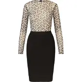Kraimod Vestido de tubo beige claro / negro