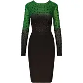 Kraimod Vestido de tubo verde / negro