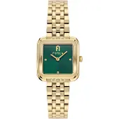 Furla Reloj analógico 'Diamante' oro / verde oscuro