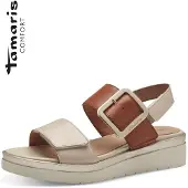 Tamaris Sandalias 'Sandalette Damen 8-88706-42 414 Echtleder in beige' beige