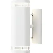 Konstsmide Modena: Lámpara de pared Up&Down, fabricada en aluminio lacado en blanco y con pantalla de acrílico transparente