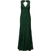 Kraimod Vestido de noche verde oscuro