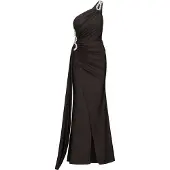 Kraimod Vestido de noche negro / transparente