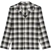 Marc O'Polo Camiseta 'Homey Flanell' negro / blanco
