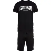 Lonsdale Ropa para correr negro / blanco