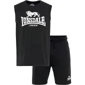 Lonsdale Ropa para correr 'Allanton' negro / blanco