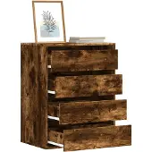 vidaXL Cómoda, aspecto de madera envejecida, 60x41x76 cm, material de madera