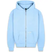 Dropsize Sudadera con cremallera azul claro