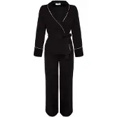 Trendyol Pijama negro / blanco