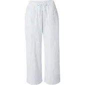 Lindex Pantalón de pijama azul claro / blanco
