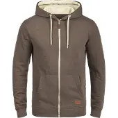 Blend Sudadera con cremallera 'Hulker' crema / marrón