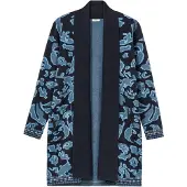 Sheego Cárdigan navy / azul claro / blanco