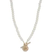 Ralph Lauren Cadena oro / plata / blanco perla