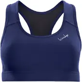 Winshape Sujetador deportivo 'SB102C' azul oscuro / blanco